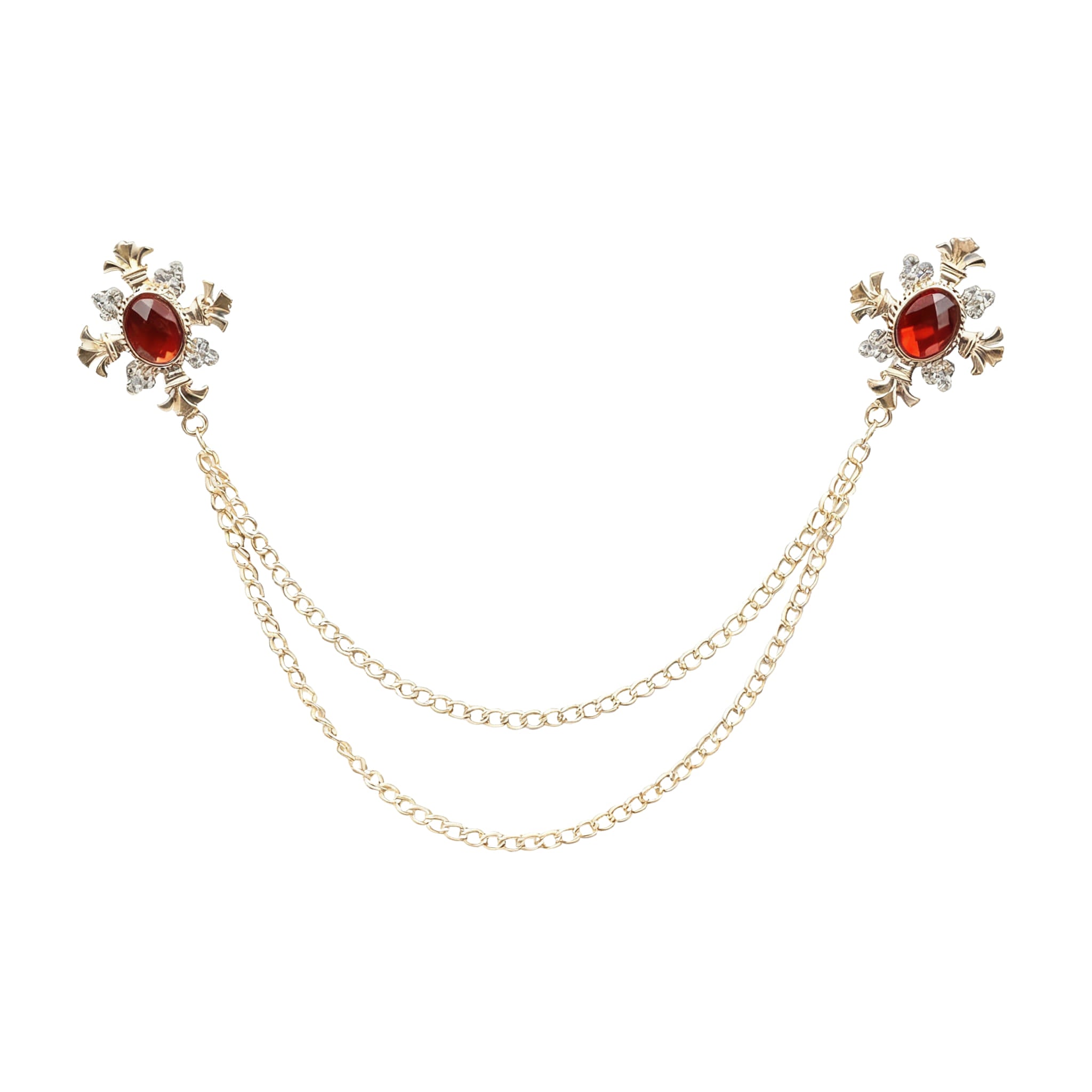 Gold Red Chain Accessorie