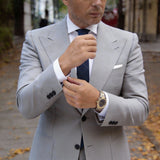 Beige With Dark Brown Houndstooth Necktie