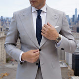 Beige With Dark Brown Houndstooth Necktie