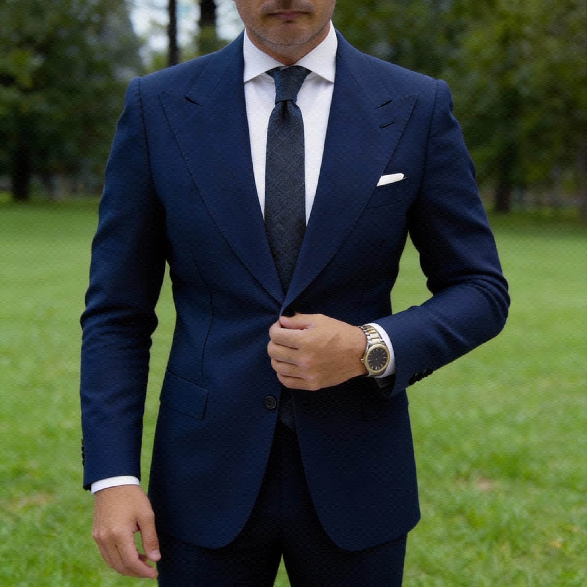 Black Gray With Gray Checkered Necktie