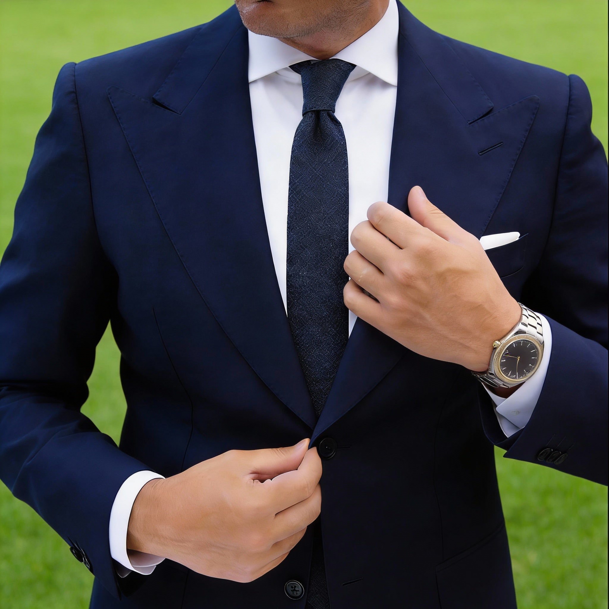 Black Gray With Gray Checkered Necktie