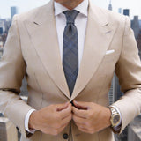 Dark Gray With Blue Plaid Necktie