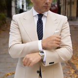 Dark Blue With White Thin Stripes Necktie