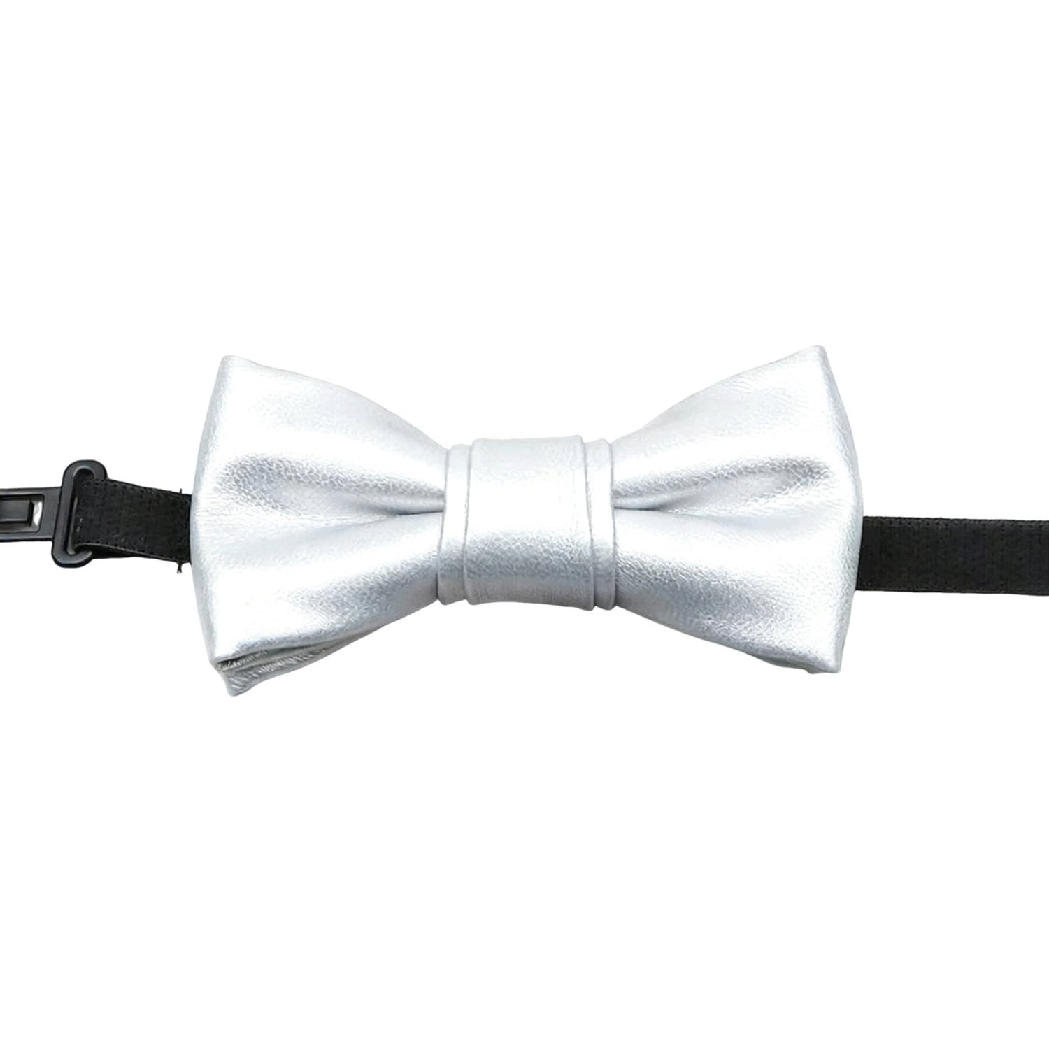 Silver With Black Strap Bowtie