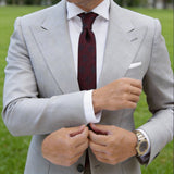 Burgundy With Blue Emblem Necktie