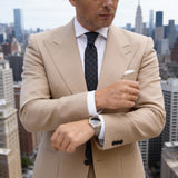 Navy Blue With Light Interlocking Circles Necktie