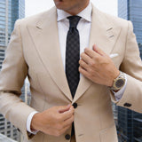 Navy Blue With Light Interlocking Circles Necktie