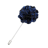 Blue Black Striped Lapel Pin