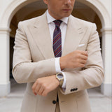 Purple With Red Striped Necktie