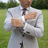 Blue With Brown Yellow Paisley Necktie