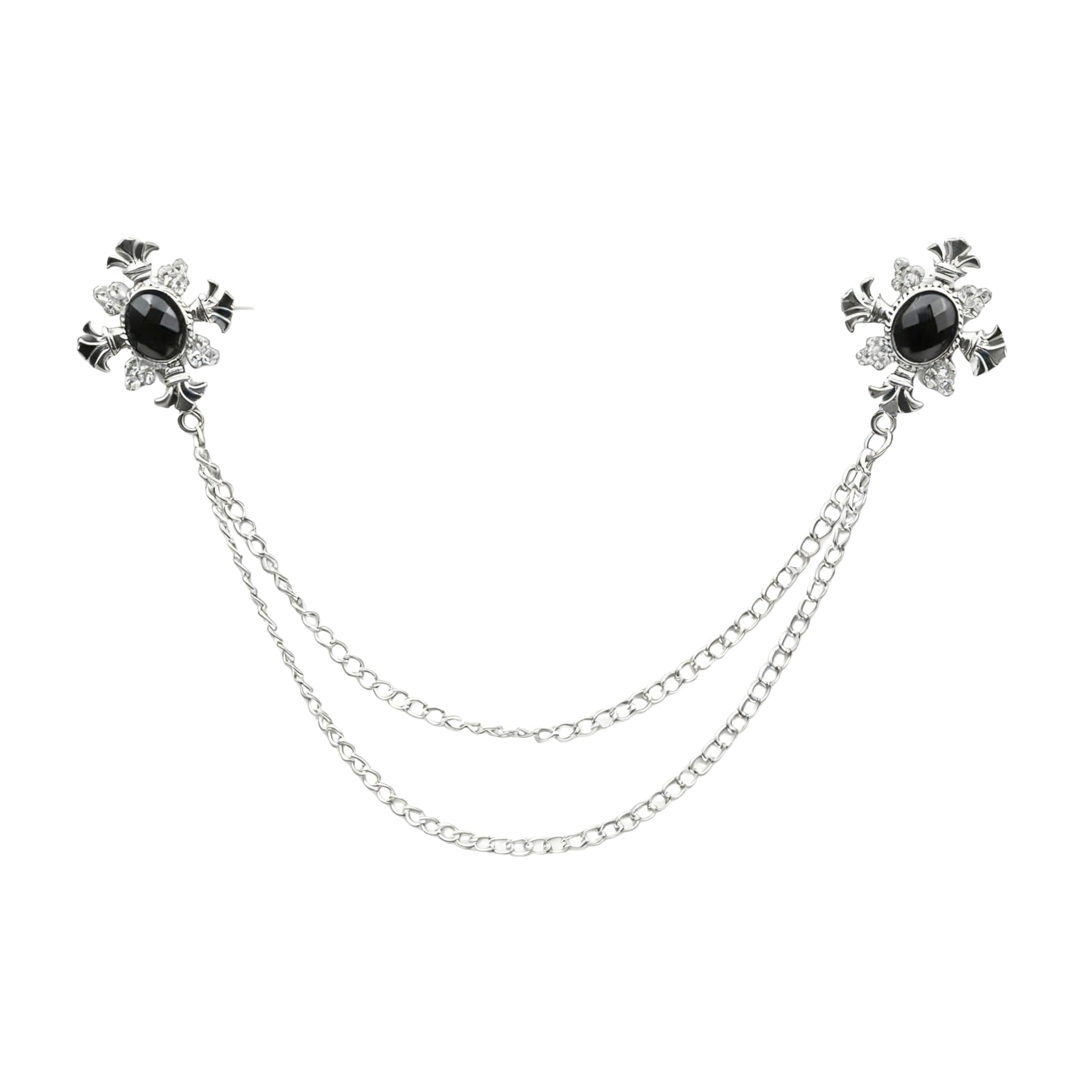 Silver Black Chain Accessorie