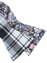 Black Base Floral Cotton Hand‑Tied Men's Bow Tie