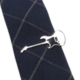 Silver Guitar Tie Bar