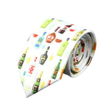 Off White Multicolor Burger Necktie