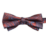 Rust Blue Paisley Bowtie