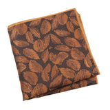 Brown Bronze Leaf Pocket Square