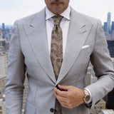 Tan With Brown Paisley Necktie