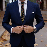 Black with Gold Chain Necktie