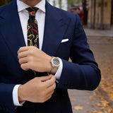 Black with Gold Chain Necktie