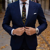 Black with Gold Chain Necktie