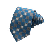 Teal Gray Square Necktie