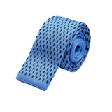 Blue Black Dot Knitted Necktie