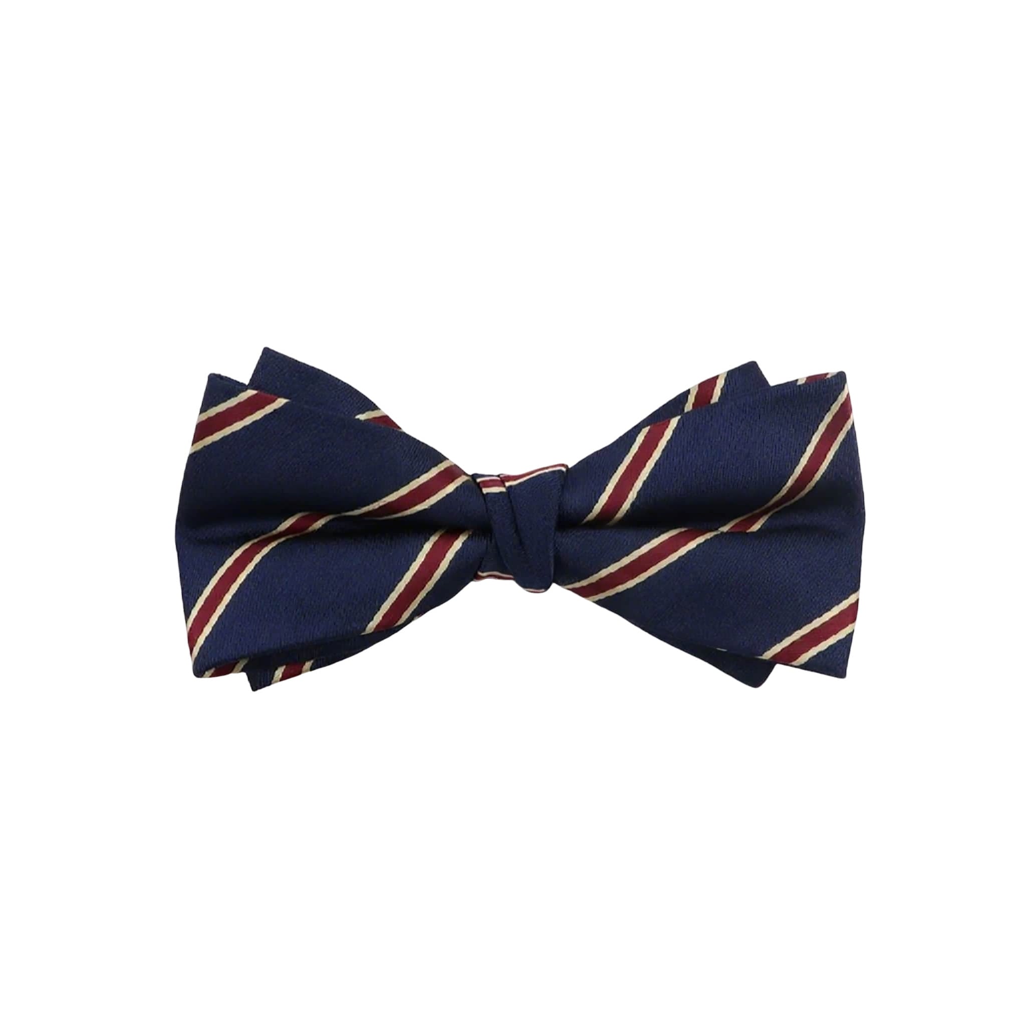 Navy Blue Red Striped Bowtie