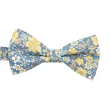 Blue Yellow Floral Bowtie