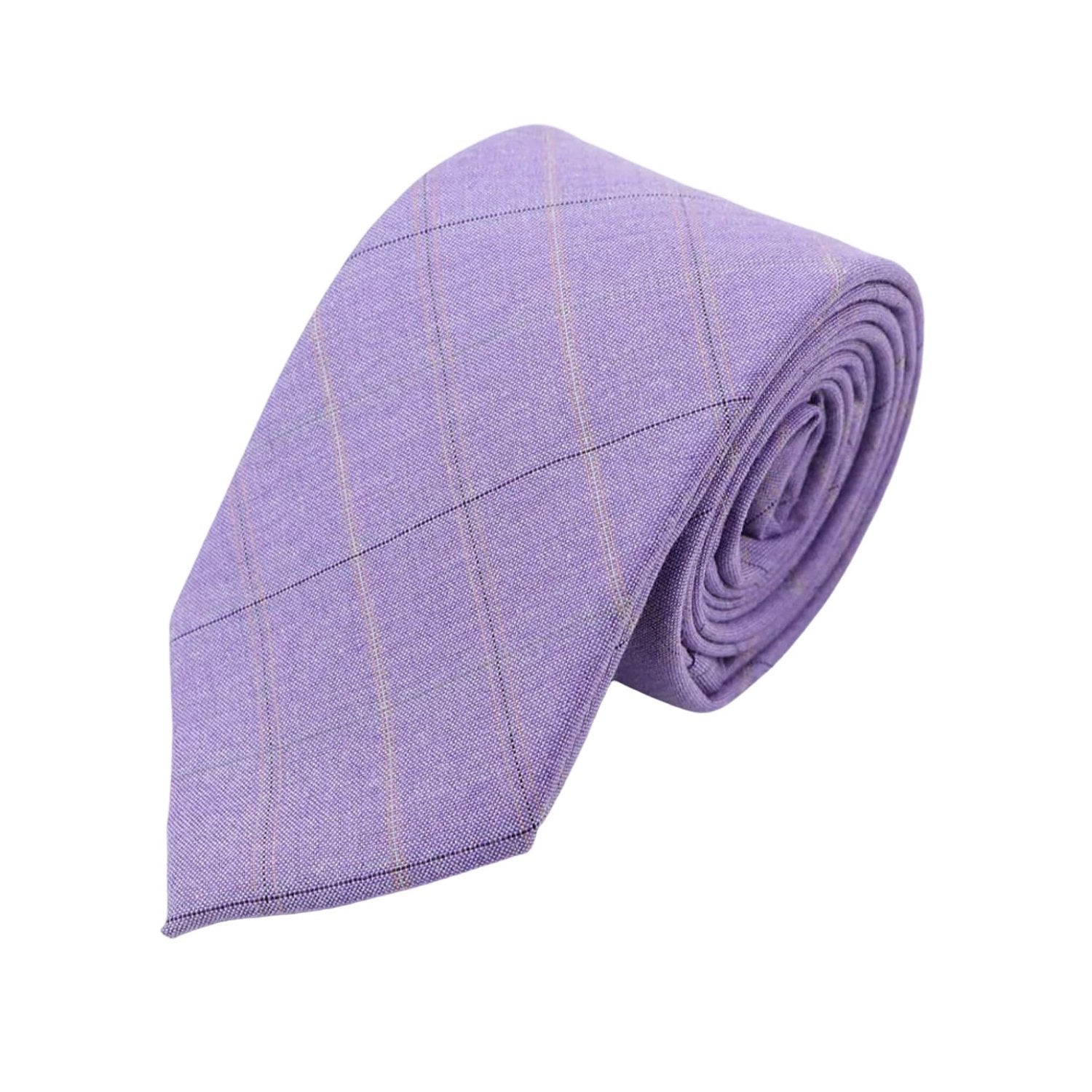 Purple With Light Grid Necktie