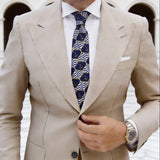 Blue With Golden Anchor Necktie