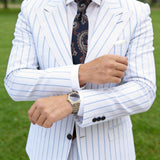 Dark Blue with Brown Paisley Necktie