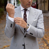 Brown With White Daisy Necktie