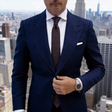 Brown With Blue Paisley Necktie