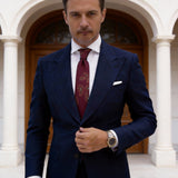 Burgundy With Brown Paisley Necktie