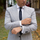 Black With Black Geometric Necktie