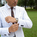 Brown With Gold Geometric Necktie