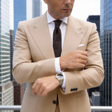 Brown With Black Abstract Leaf Necktie