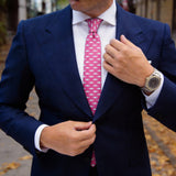 Pink With White Umbrella Necktie