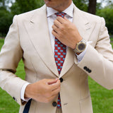 Red Necktie With Blue Elephants