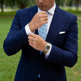 Light Blue With Yellow Bee Necktie