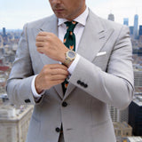 Dark Green With Orange Fox Head Necktie