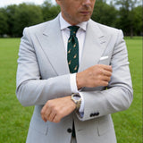 Dark Green With Golden Bird Necktie