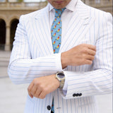 Light Blue with Red Parrot Necktie