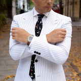 Black with Colorful Fishing Fly Necktie