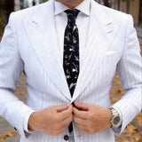 Black with Colorful Fishing Fly Necktie