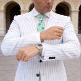 Light Green With Blue Marlin Clouds Necktie