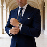 Navy Blue With Yellow Medical Icons Necktie