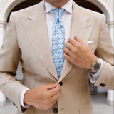 Light Blue with Black Math Necktie