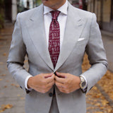 Maroon With White Math Formulas Necktie