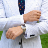 Navy Blue With Colorful Dinosaur Necktie
